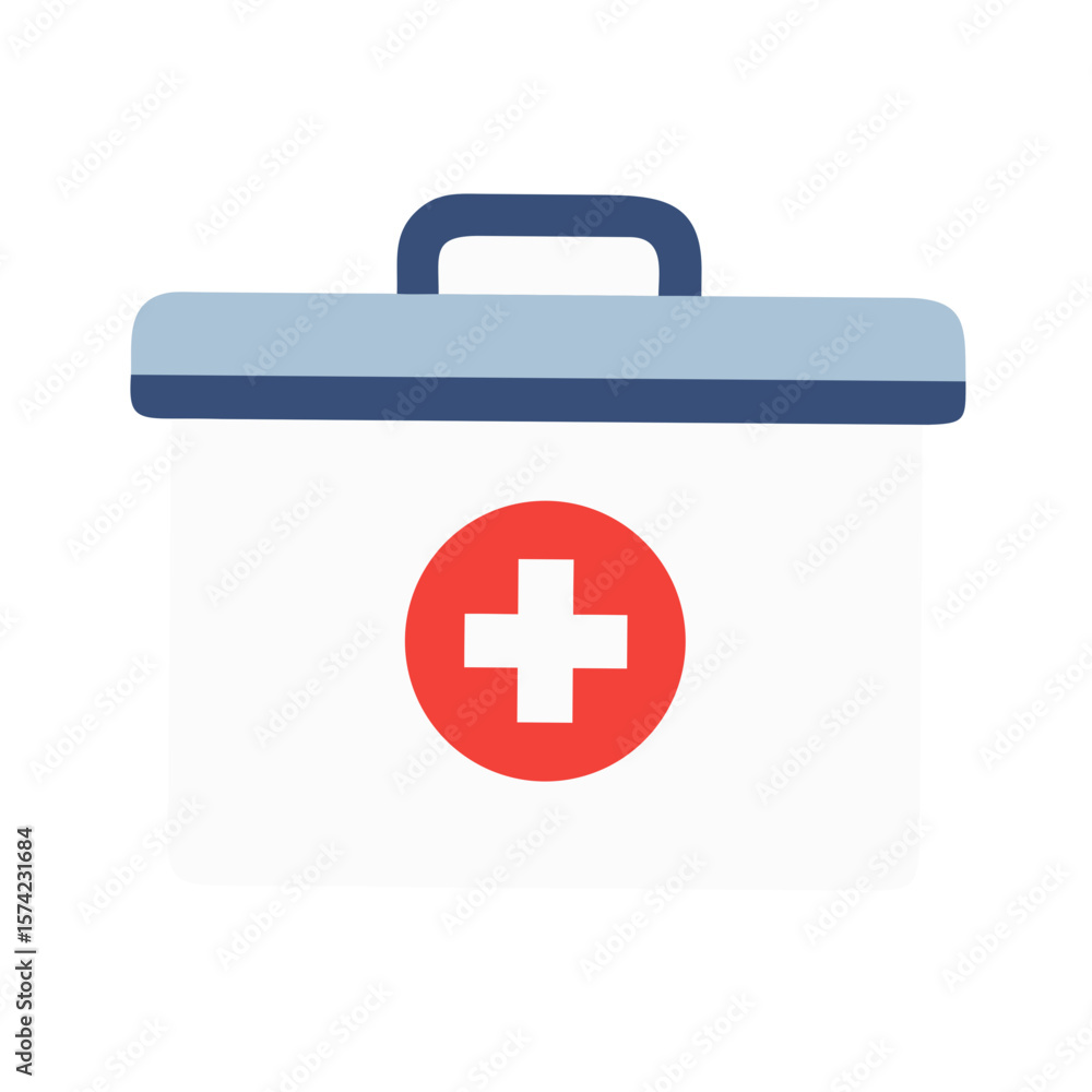Fototapeta premium First Aid Kit With Red Cross Symbol medical health