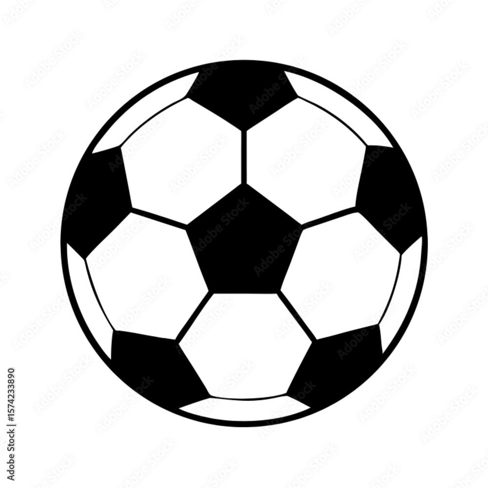 Fototapeta premium A single, isolated leather soccer ball for team sport and competition on a white background
