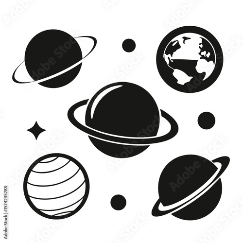 Celestial bodies astronomical spheres cosmic objects