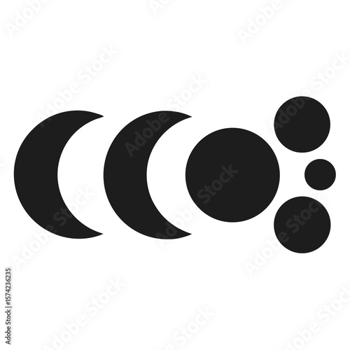 Crescent and full moon phases crescent moon waxing