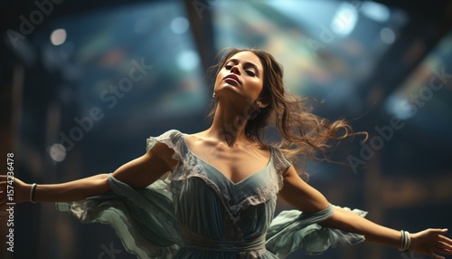 A professional dancer rehearsing in a studio