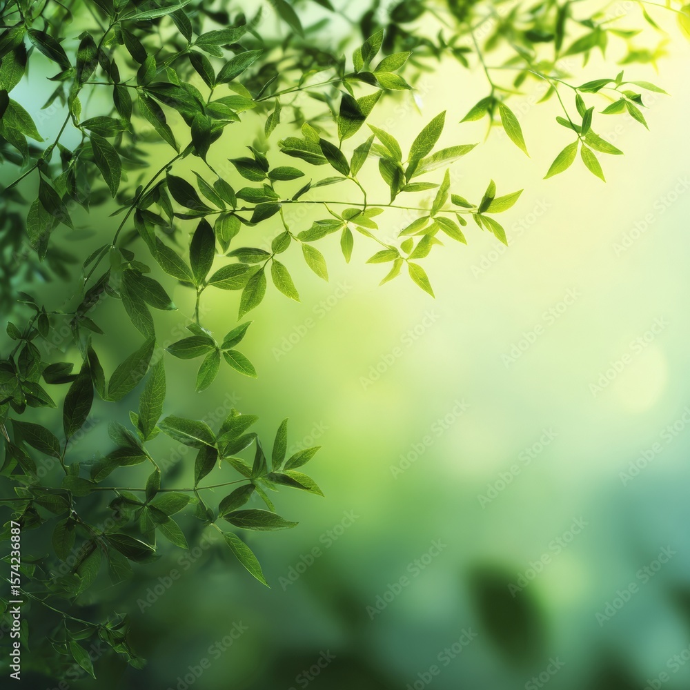Lush Green Leafy Background with Soft Focus for Design and Art Lush Green Leafy Background with Soft Focus for Design and Art