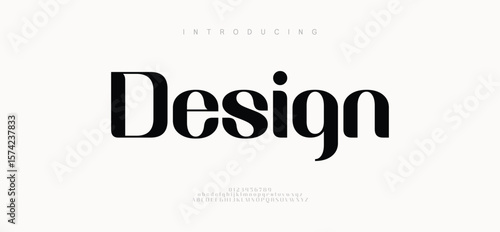 Design abstract modern alphabet font for logo, music, sport, minimal technology typography. Simple numeric vector illustration
