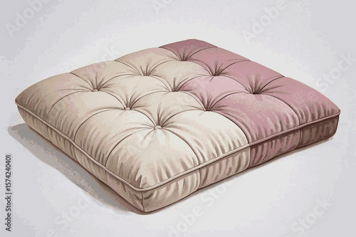 Seat cushion Pastel isolated watercolor vector illustration svg