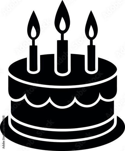 birthday cake vector illustration