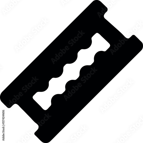 Serrated Razor Blade Silhouette