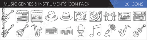Music Genres & Instruments Icon Pack