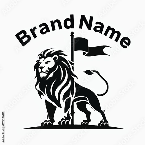 Majestic Lion Emblem for Premium Branding and Logo Identity
