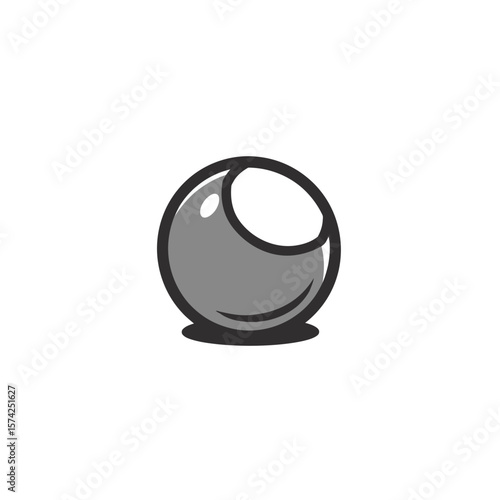 Glossy orb gleams reflecting light standing simple presentation