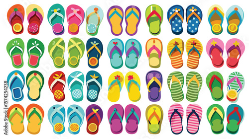 Colorful Summer Flip-Flops A Collection of Beach Sandals Designs