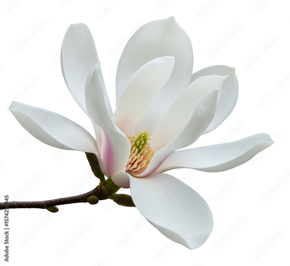 Obraz premium 清楚な白木蓮 優雅に咲く