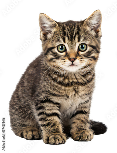 可愛い子猫の肖像画 穏やかで優しい瞳