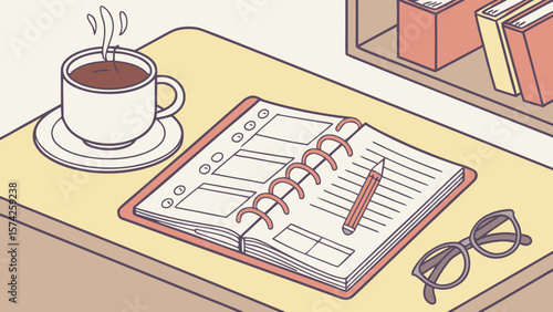 Teacher with clipboard overseeing students at desk in classroom with bulletin board and window view