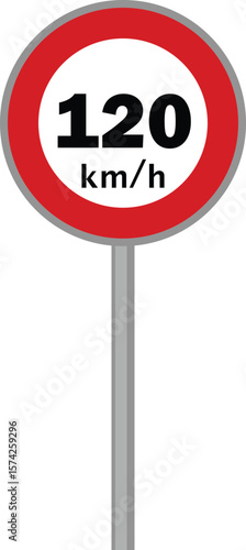 Speed Limit Sign 120 km/h