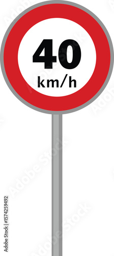 Speed Limit Sign 40 km/h
