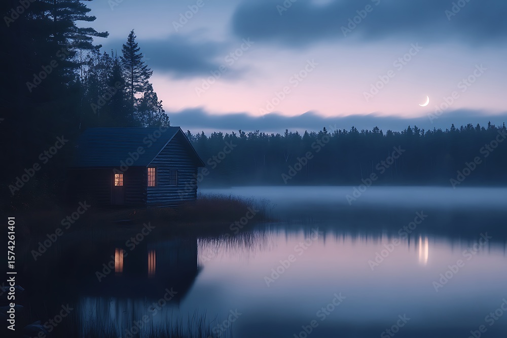 Fototapeta premium house on the lake