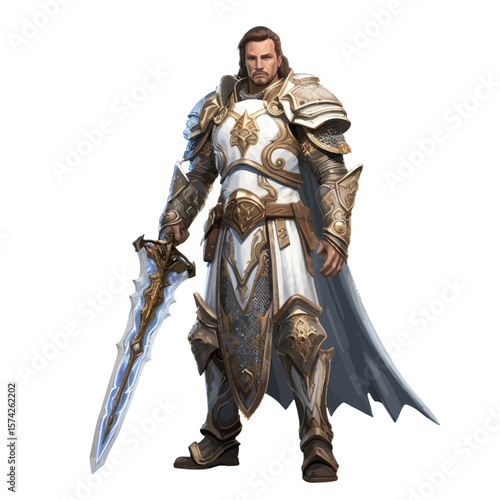 knight on a white background