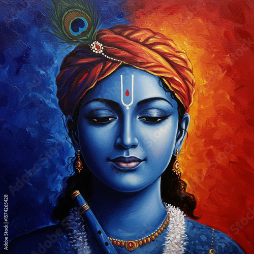 Lord Krishna Playing Flute ...