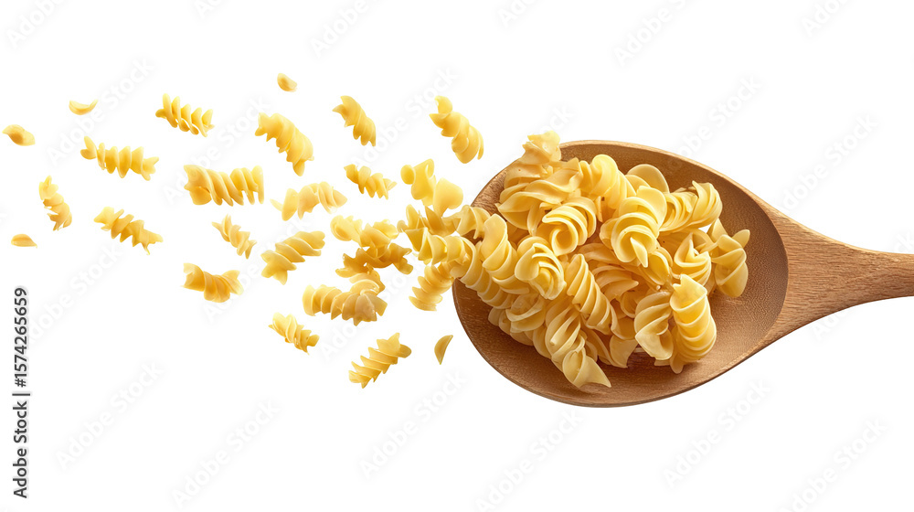 Uncooked fusilli pasta background Uncooked fusilli pasta background