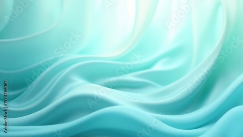 Wallpaper Mural Soft Waves of Serenity in Gentle Aqua Dreamy Fabric Flow Torontodigital.ca