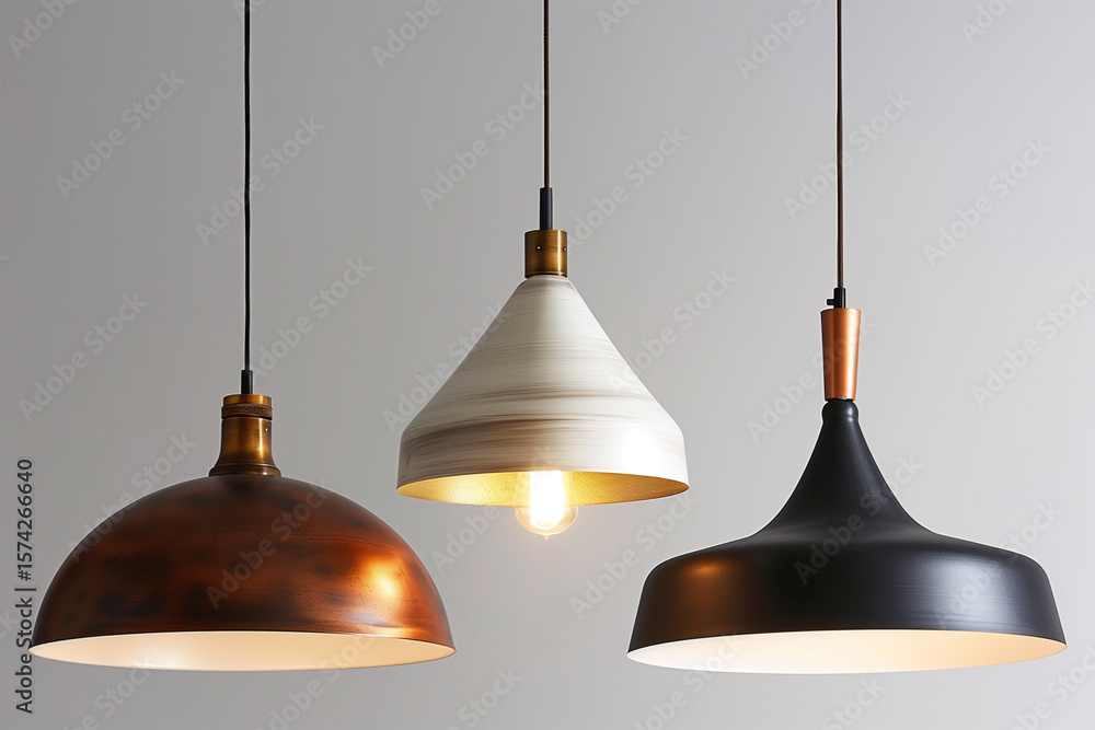 Obraz premium Modern Pendant Lighting Trio