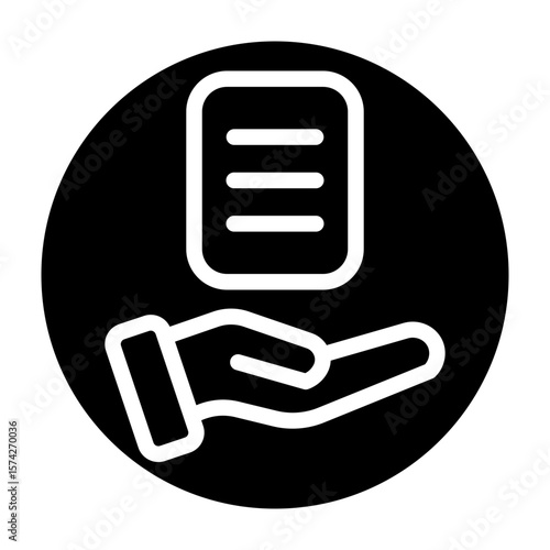 Handing Over Report Vector Glyph Icon Design
