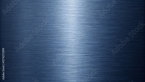 Brushed blue metal surface with a horizontal brushed texture and light reflection