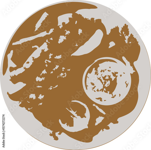 Golden brown fried fish and chips with lemon and tartar sauce presented in a distinctive silhouette style for advertising banners