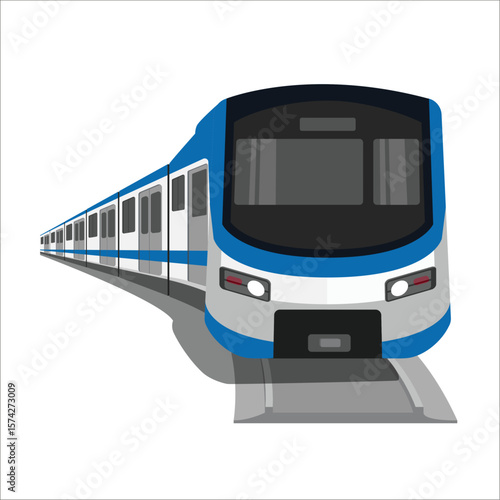 Ho Chi Minh Metro Train Vector Illustration
