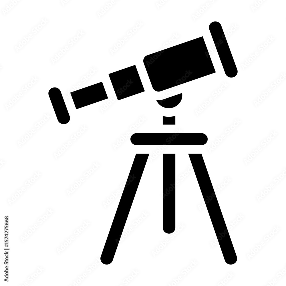 Telescope Vector Filled Icon Design Telescope Vector Filled Icon Design