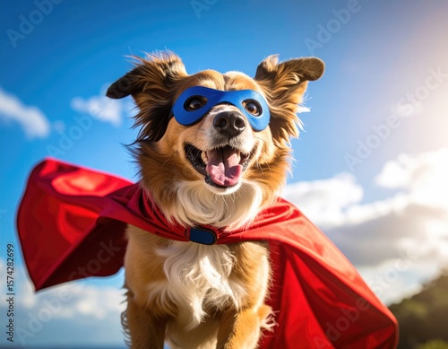 Dog superhero in flight (1)
