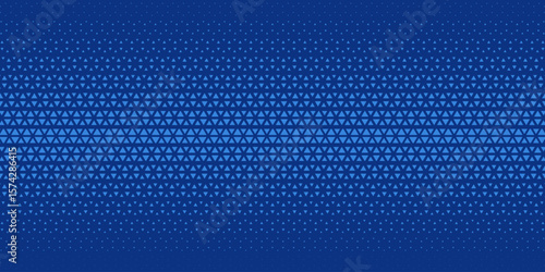 Triangles Halftone Pattern Vector Blue Abstract Geometric Technology Background. Triangular Half Tone Texture. Minimal Style Dynamic Tech Wallpaper