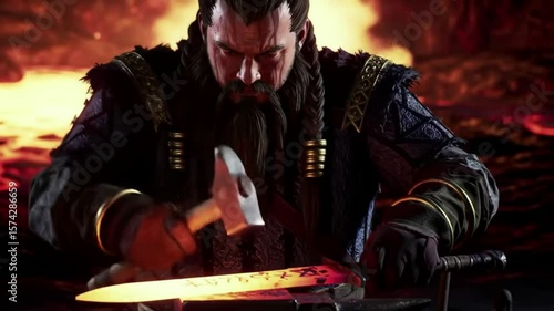 Fiery Forge A Viking Blacksmiths Epic Creation.