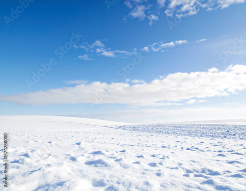 Powder Sapphire Snowfield Gradient Winter Landscape
