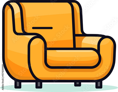 Stylish Yellow Armchair: Comfort & Modern Home Interior Design