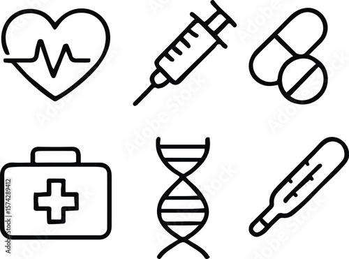 vector set of medical icons