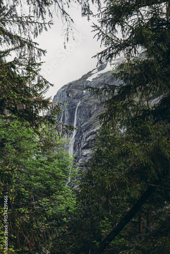 waterfall in the mountains
