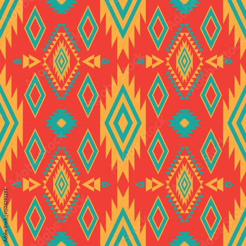 retro vintage ethnic aztec tribal acient pattern seamless background for fashion fabric and textile,2d illustration