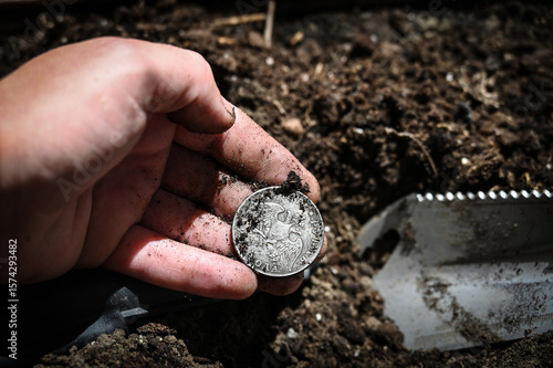Coin of the Russian Empire Found in Earth