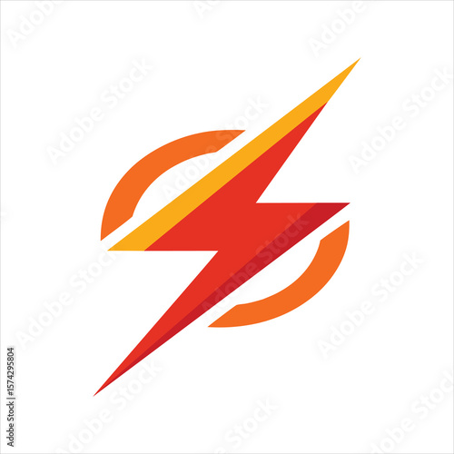  Energy Company Lightning Logo Icon Vector Art