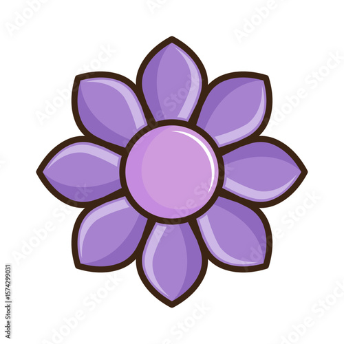 pink flower isolated on white background