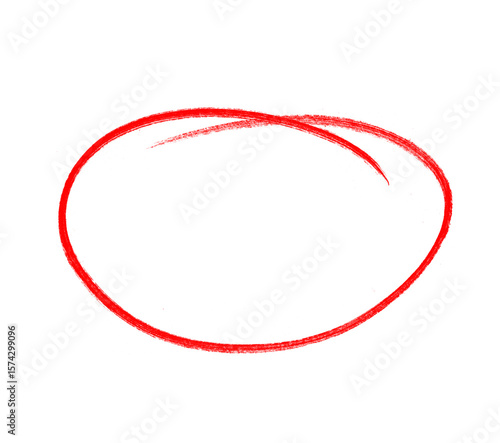 Red Hand-Drawn Scribble Circle PNG - Sketchy Oval Highlighting Image, red circle For marking text, numbers, marker pen, pencil, logo, hand-drawn doodle grunge circle highlights 