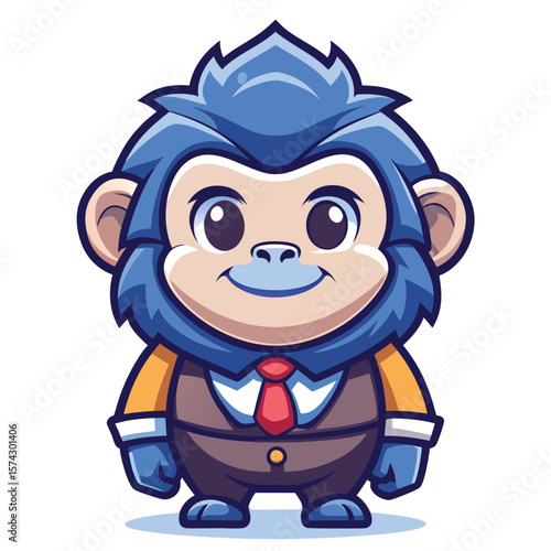 Cartoon monkey in a suit