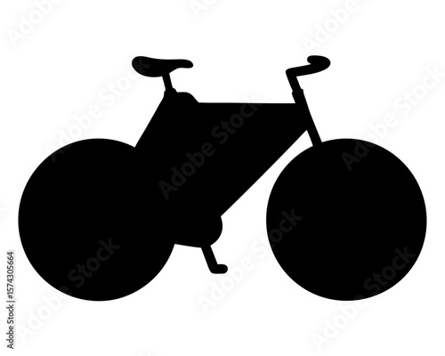 Silhouette of a bicycle representing ecofriendly transport and healthy lifestyle