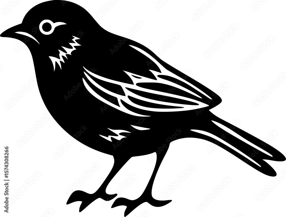 Fototapeta premium Sparrow - Minimalist and Flat Logo - Vector illustration