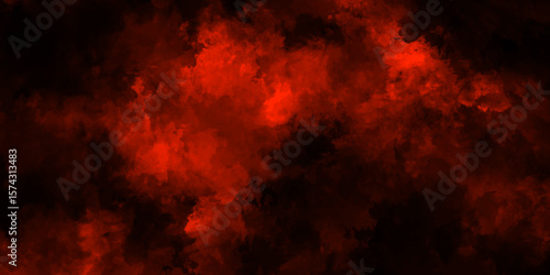 Dark red powder explosion cloud on black background. Abstract red and black grunge texture smoke. smoke fog misty texture overlay on dark black. paranormal red mystic smoke, clouds for movie.