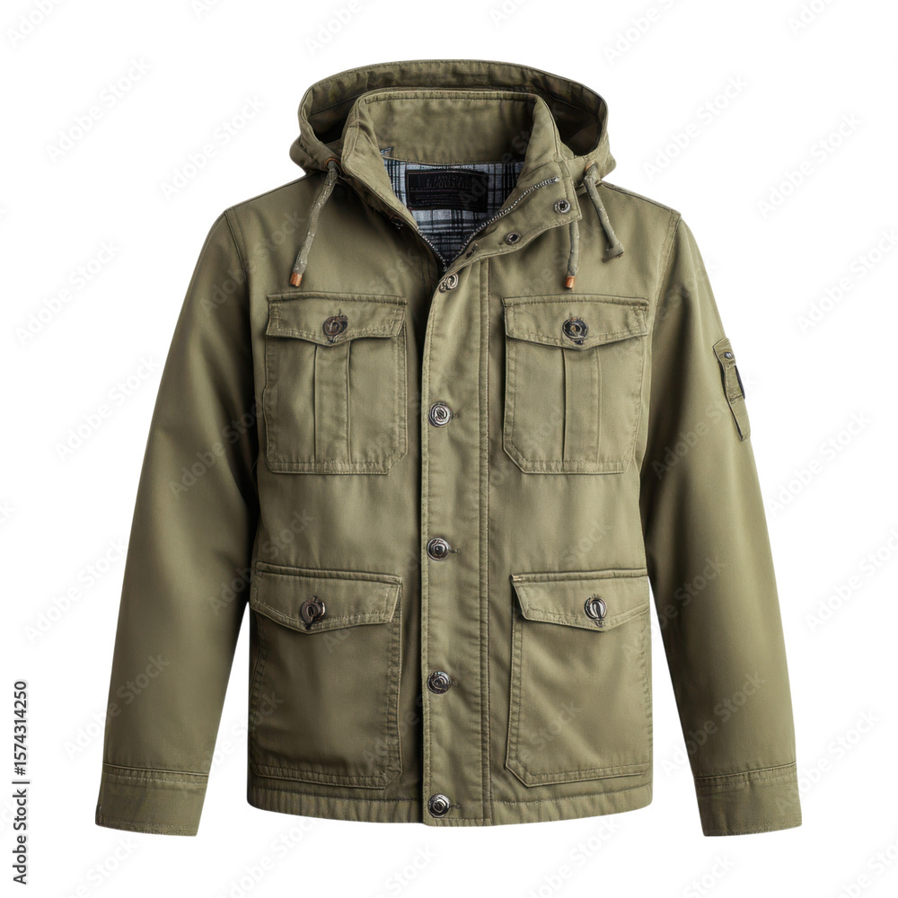 Olive green hooded utility jacket hooded jacket men's fashion Olive green hooded utility jacket hooded jacket men's fashion