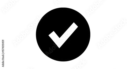 Free Download Checkmark inside circle isolated on a transparent background - GFXLoad