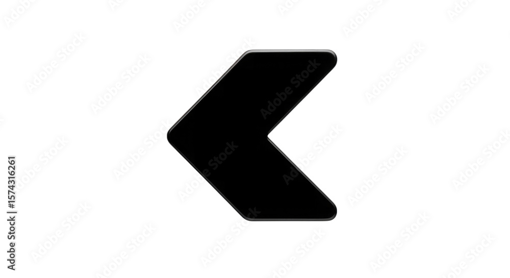 Chevron Left Arrow isolated on a transparent background Chevron Left Arrow isolated on a transparent background