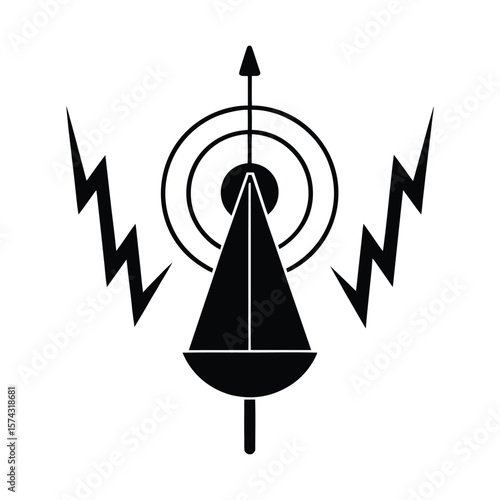 Magnetometer silhouette vector illustration